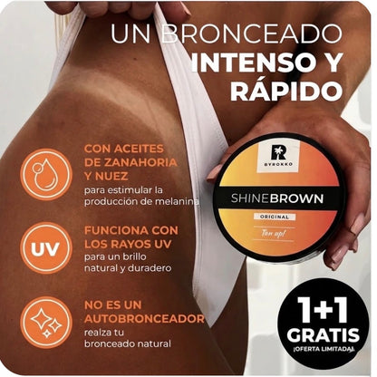 SHINEBROWN . El Secreto para un Bronceado Perfecto en Menos Tiempo